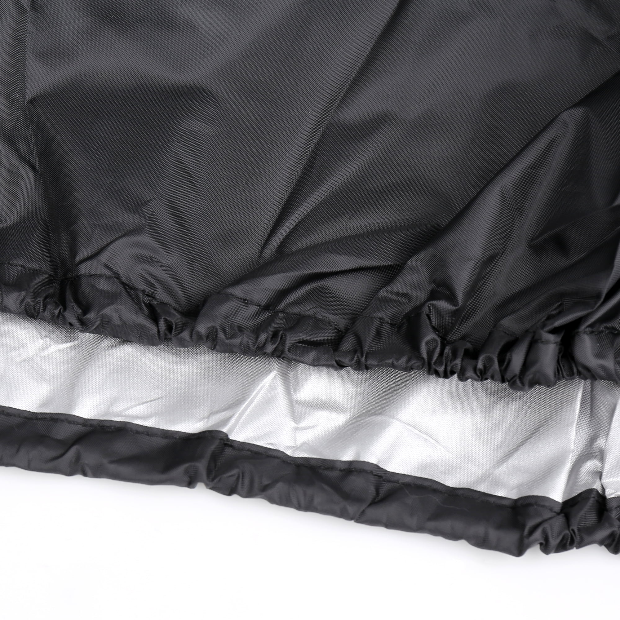 XXL Motorcycle Cover Black Silver Tone Outdoor Rain Dust UV Water Proof