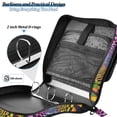 thumbnail image 4 of FORMRS Zipper Binder with Shoulder Strap 2-inch Ring 500 Sheet Capacity File Bag, Green Wavy Plaid, 4 of 5