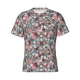 thumbnail image 4 of Vsdgher Daisies Flowers Print Men's Dry Fit Mesh Athletic Shirts Moisture Wicking Tennis T-Shirt Tops, 4 of 9