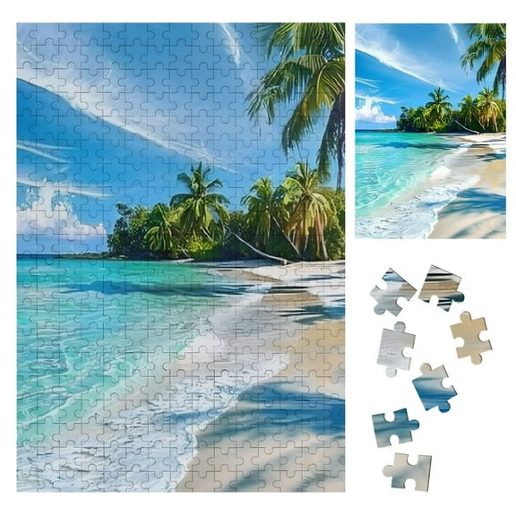 SHERONV Palm Trees Wooden Jigsaw Puzzle Vertical Impossible Wooden Puzzles - Wooden Gift for Family Friends 300PCS