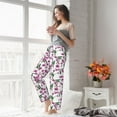 thumbnail image 4 of Uemuo Orchids Flowers Pattern Women's Wide Leg Palazzo Lounge Pants with Pockets Light Weight Loose Comfy Casual Pajama Pants-Large, 4 of 9