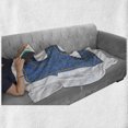 thumbnail image 6 of Letter B Soft Flannel Fleece Throw Blanket, Jeans Clothing Retro Fashion Style Alphabet Elements Youth Typography Design, Cozy Plush for Indoor and Outdoor Use, 60" x 80", Blue Yellow, by Ambesonne, 6 of 6