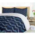 thumbnail image 5 of Ambesonne Aztec Duvet Cover Sets, Zigzags Oriental Vibes Art, 2-King, Blue Dark Night Blue, 5 of 7