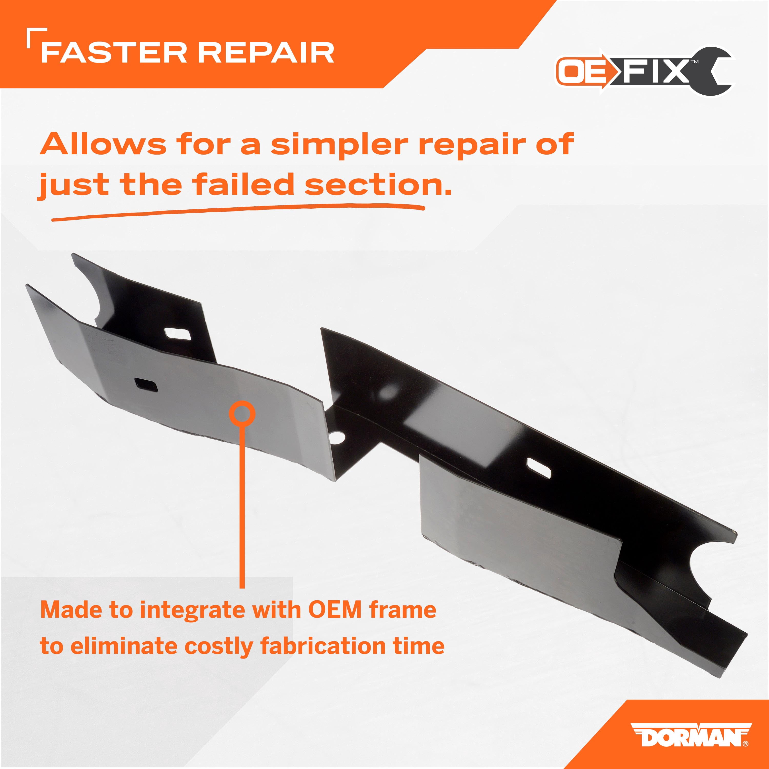 Dorman 999-450 Center Right Frame Rail Rust Repair for Specific Chevrolet / GMC Models (OE FIX)