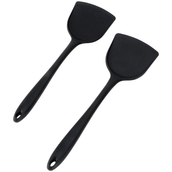 2 Pcs Tunner Spatula Scratch-free Spatula Non-stick Cooking Turner Cooking Gadget Silicone Kitchen Utensils