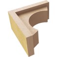 thumbnail image 6 of 3"W x 6"D x 6"H Classic Emerson Rough Cedar Woodgrain TimberThane Corbel, Primed Tan, 6 of 6