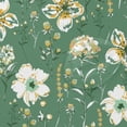 thumbnail image 4 of Coolnut Green Wildflowers Shower Curtain Bathroom Decor Watercolor Shower Curtain Sets Fabric Cloth Bathroom Curtains with Hooks 60x72 Inch, 4 of 6