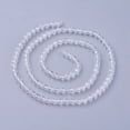 thumbnail image 2 of Natural White Topaz Beads Strands Faceted Round 3~3.5mm Hole: 0.5mm 115~130pcs/strand 14.5~16.1 inch(37~41cm), 2 of 3