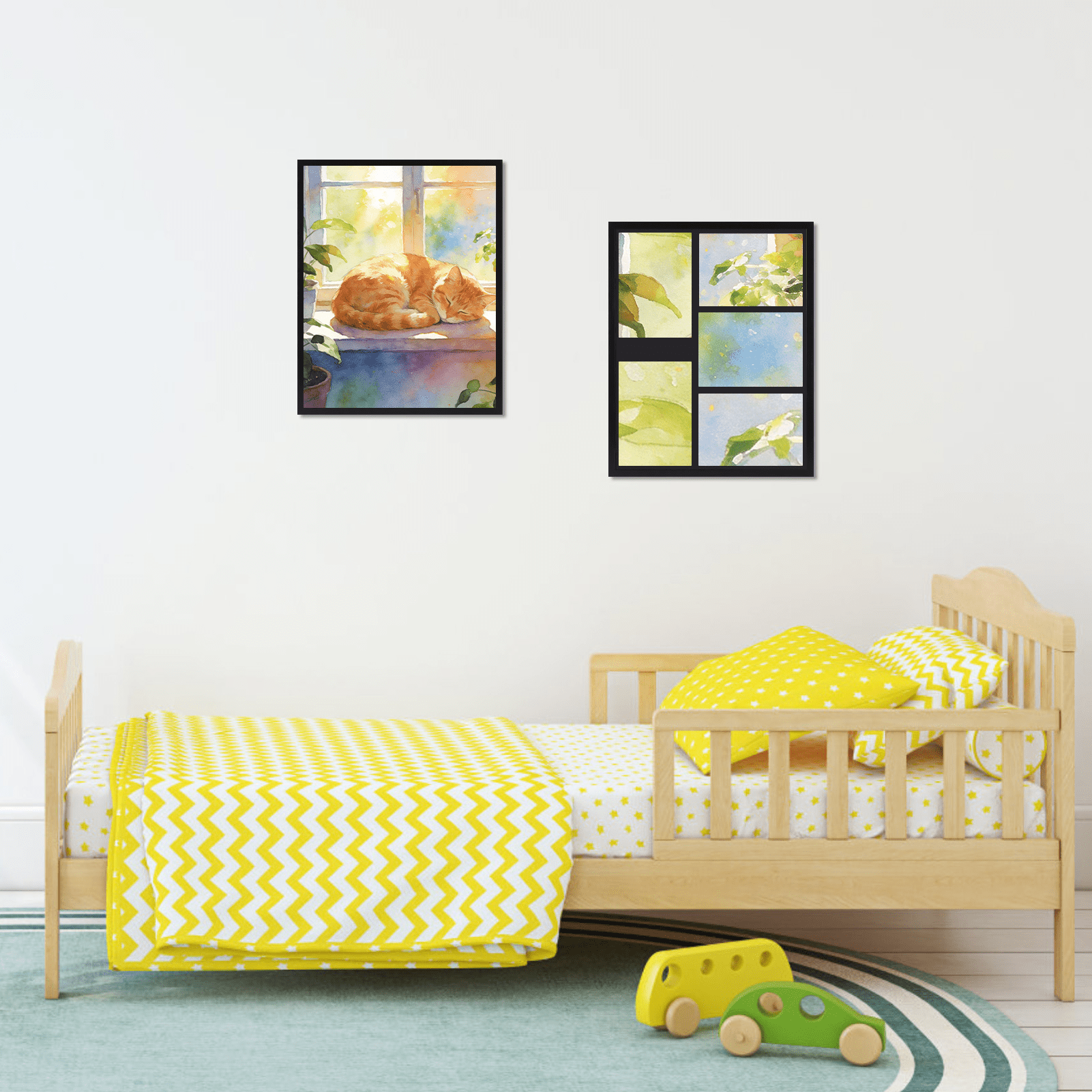 4 Pack 5 Opening 5x7 Collage Picture Frame, Black Photo Frame for Wall Mounted