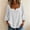White women square neck blouse a1, variant on SSZMDLB Summer Casual Tops for Women Square Neck 3/4 Sleeve Button Down Loose Blouse Tunic Tee Shirts Beach Holiday Outfits, Gray 2XL