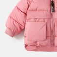thumbnail image 4 of Gubotare Girls Puffer Jacket Girls' Down Hooded Jacket Fill Down Insulated, Water Repellent, Zip Pockets Size 5T 6T (Pink,5-6 Years), 4 of 5