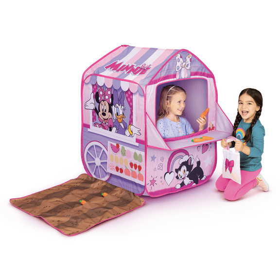 Minnie Mouse Deluxe Twist, Pop & Play Feature Veggie Stand Indoor Tent Intended for Children Ages 2 to 6