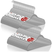 Casafield 100 Velvet Suit Hangers, Gray - Space Saving, Non-Slip & Swivel Hook