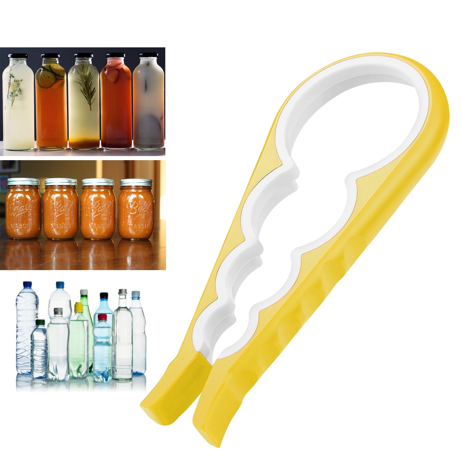 Jar Bottle Opener with Handy Grip For Tight Lids Caps Ideal For Hard