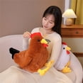 thumbnail image 3 of kjfeif Anxiety Relief Solar Low Power Ball Machine Wireless Rooster Doll Plush Toy Pillow Chicken Doll Children's Birthday Gift, Party Favors , Collectible Toy, 3 of 9