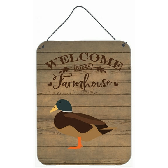 Silver Bantam Duck Welcome Wall or Door Hanging Prints