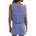 thumbnail image 6 of Womens Crochet Swim Cover Up 2 Piece V Neck Sleeveless Front Tie Crop Tops Beach Mini Skirt Coverup Set, 6 of 7