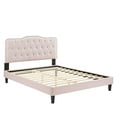thumbnail image 3 of Modway Amber Performance Velvet Queen Platform Bed in Pink, 3 of 10