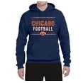thumbnail image 2 of Wild Bobby Chicago CHI Hometown City Football Fan Pride Sports Unisex Graphic Hoodie Sweatshirt, Navy, Small, 2 of 6
