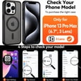 thumbnail image 2 of Atgdluk® Magnetic Shockproof for iPhone 13 Pro Max Case, Compatible with MagSafe Slim Protective Phone Case with Raised Camera Edge, Black, 2 of 7
