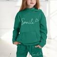 thumbnail image 2 of YuYuBao Toddler Girls Outfits Sets Children Long Sleeve Letter Print Hoodie And Long Pants Sets Two Piece Outfits, 2 of 6