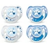 (2 pack) (2 pack) Philips Avent Glow in the Dark Orthodontic Pacifier, 6-18 months, Blue, 2 pack, SCF176/22