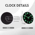 thumbnail image 3 of 12inch Wall Clocks Glow In the Dark Clock Silent Wall Clock, 3 of 5