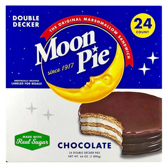 Moon Pie Double Decker Chocolate Marshmallow Sandwich, 2.75 Oz., 12 Count pack of 2