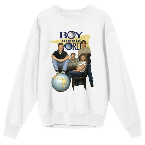 Boy Meets World Friends Group Women's White Crew Neck Sweatshirt