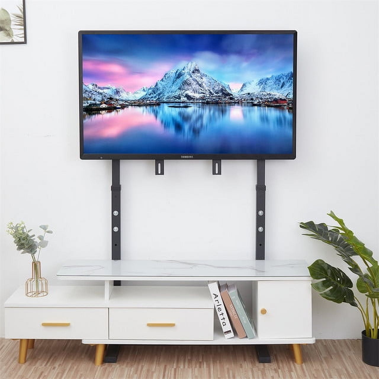 Wisfor 32-100" TV Floor Stand Portable LED LCD HD Flat TV Mount Bracket, Height Adjustable