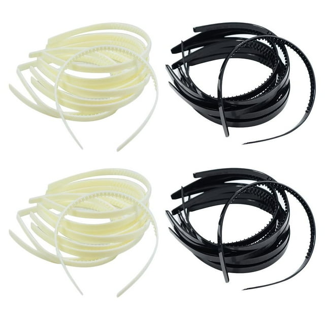 40 piezas damas niñas delgadas cintas para el cabello de plástico accesorios para el cabello