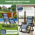 thumbnail image 4 of MOPHOTO 2 Pack Zero Gravity Chair Support 440lbs for Backyard Beach, Foldable Reclining Lounge Chair with Headrest & Cup Holder for Indoor Outdoor, Patio Recliner Folding Reclining Chair, 4 of 9
