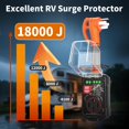 thumbnail image 2 of Protector contra sobretensiones Vehiker 18000 J 50 A impermeable para RV, 2 of 8