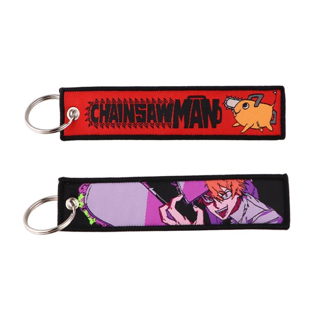 Anime Key Tag Japanese Embroidery Jet Tag Cars Keychain Men Women Key Ring Holder Jewelry Accessories Gift 1PCS 24