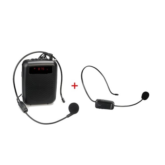 Mégaphone Amplificateur de Voix Portable Microphone Enseignant Haut-Parleur 12W Enregistrement FM avec Lecteur Mp3 Radio FM Enregistreur, Confortable et Portable