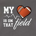 thumbnail image 2 of Wild Bobby, My Heart Is On That Football Field, Sports, Women Slim Fit Junior Tee, Dark Grey, Large, 2 of 4