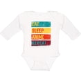 thumbnail image 3 of Inktastic Eat Sleep Anime Repeat Boys or Girls Long Sleeve Baby Bodysuit, 3 of 5