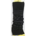 thumbnail image 2 of Grey Black Warm Knit Leg Warmers Snowflake Slouch Boot Socks, 2 of 3
