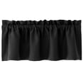 thumbnail image 2 of Blackout Valance Curtains Waterproof Soft Rod Pocket Valance for Kitchen and Bathroom Window Room Darkening Valances for Bedroom Black L, 2 of 3