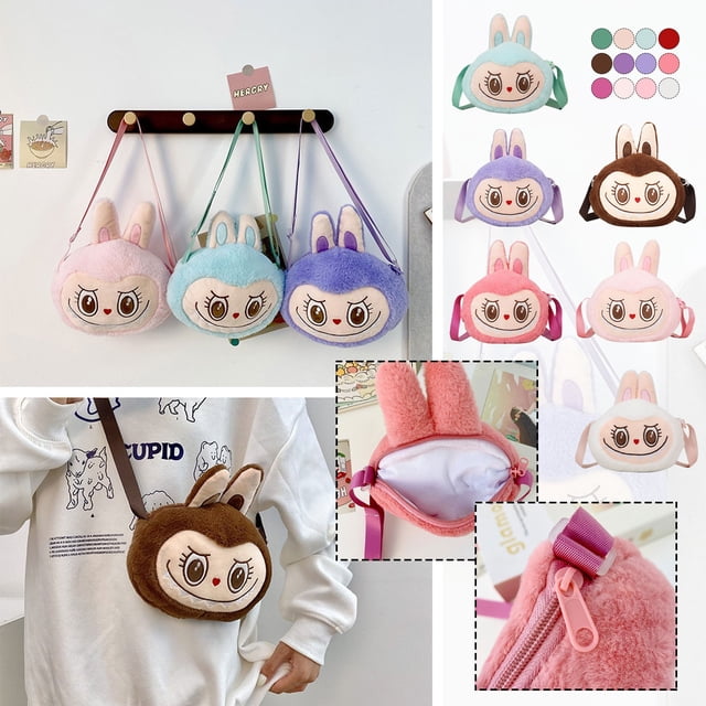 Pop Mart Labubu The Monsters Etciting Macaron Plush Dolls Figure Toy Boxeshandbag Crossbody Bag Backpack Shoulder Bag Children'S Bag Gift
