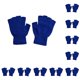 thumbnail image 1 of Qarigey 1 par de guantes sin dedos, estilo sencillo, accesorio de ropa para hombres y mujeres, calentador de manos térmico cómodo para Azul real 10Conjunto, 1 of 6