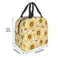 thumbnail image 3 of Disketp Watercolor With Sunflowers for Insulated Lunch Bag for Women and Men, Perfect for Work, Hiking, Picnic, 3 of 8