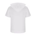 thumbnail image 4 of Pantalones para Hombres Cortos Casual Sólido Manga Corta Blusa con Capucha, Top de Bolsillo con Ajuste Suelto para Uso Al Aire Libre Y Diario, Tela de Poliéster, 4 of 8