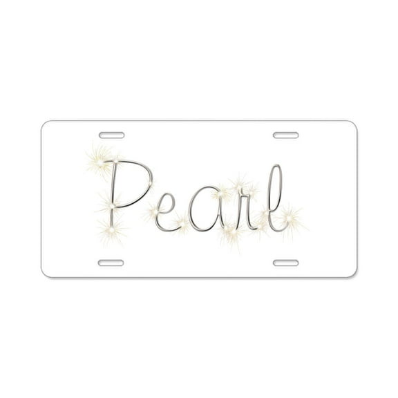 CafePress - Pearl Spark - Aluminum License Plate, Front License Plate, Vanity Tag