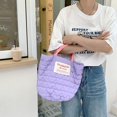 FENGWomen Quilted Shoulder Bag Candy Color Bucket Bag Tote Handbag Soft
