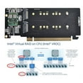 thumbnail image 4 of Chenyang CY 4X NVME M.2 AHCI to PCIE Express 3.0 Gen3 X16 Raid Card VROC Raid0 Hyper Adapter Card, 4 of 7