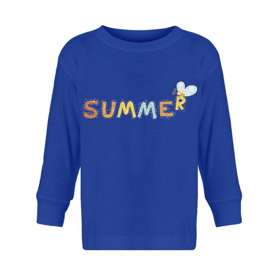 Summer Text And Butterfly Long Sleeve Toddler -Image by Shutterstock,  3 Toddler