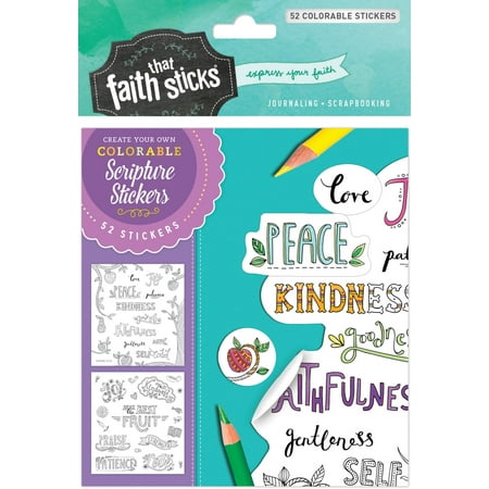 Christian Faith Stickers - Faith That Sticks Stickers: Galatians 5:22-23 Colorable Stickers (Other)