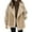 Beige, variant on Light Jackets for Women Patchwork Lapel Lamb Wool Zipper Color Block Oversize Warm Lined Outwears Coat