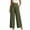 #8Army Green, variant on No Boundaries Womens Elastic Waist Wide Leg Pants High Waist Soft Lounge Trousers